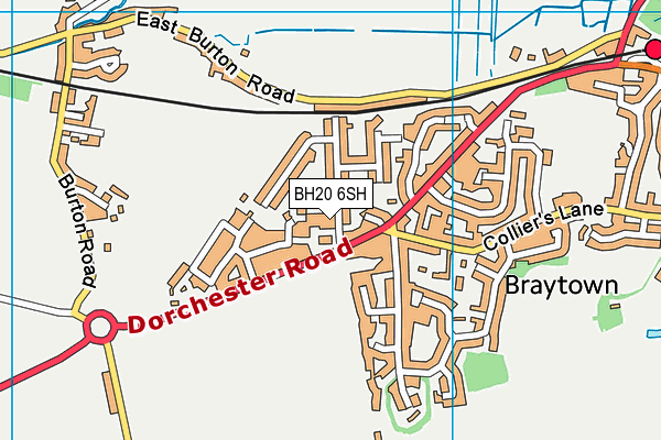 BH20 6SH map - OS VectorMap District (Ordnance Survey)