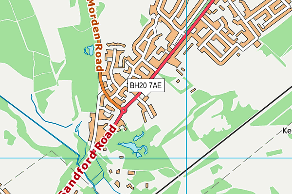 BH20 7AE map - OS VectorMap District (Ordnance Survey)