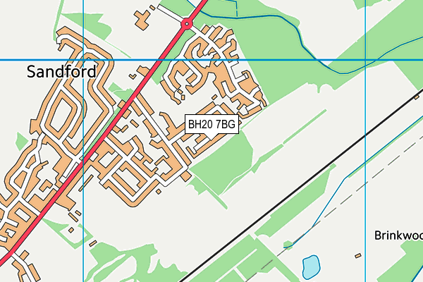 BH20 7BG map - OS VectorMap District (Ordnance Survey)