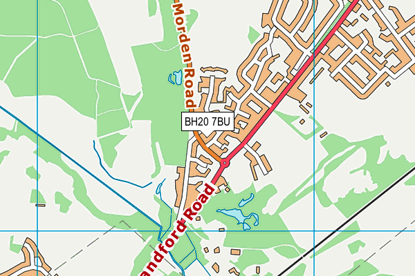 BH20 7BU map - OS VectorMap District (Ordnance Survey)
