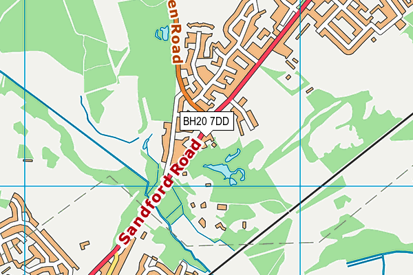 BH20 7DD map - OS VectorMap District (Ordnance Survey)