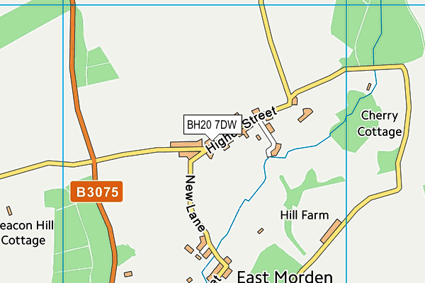BH20 7DW map - OS VectorMap District (Ordnance Survey)