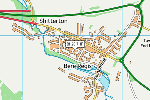 BH20 7HF map - OS VectorMap District (Ordnance Survey)