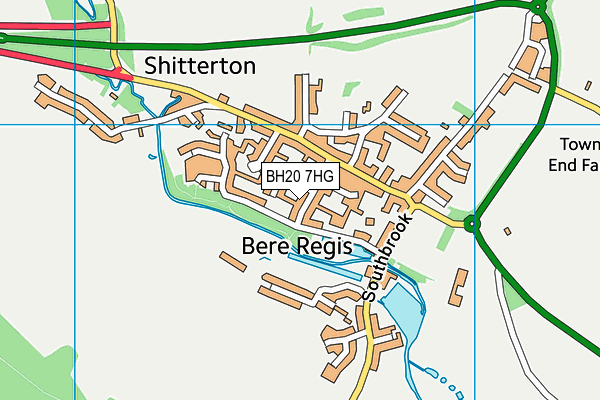 BH20 7HG map - OS VectorMap District (Ordnance Survey)