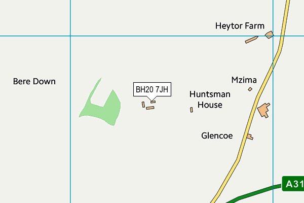 BH20 7JH map - OS VectorMap District (Ordnance Survey)