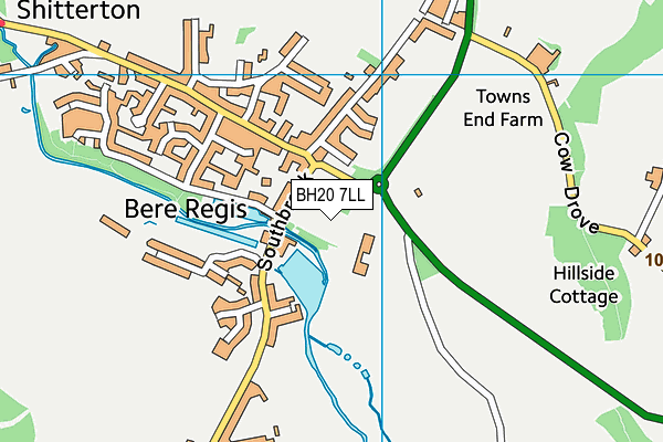 BH20 7LL map - OS VectorMap District (Ordnance Survey)