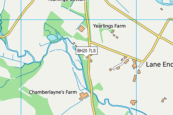 BH20 7LS map - OS VectorMap District (Ordnance Survey)