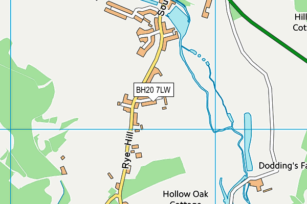 BH20 7LW map - OS VectorMap District (Ordnance Survey)