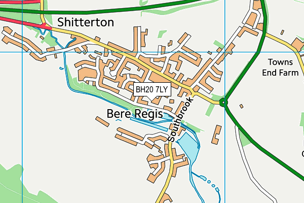 BH20 7LY map - OS VectorMap District (Ordnance Survey)