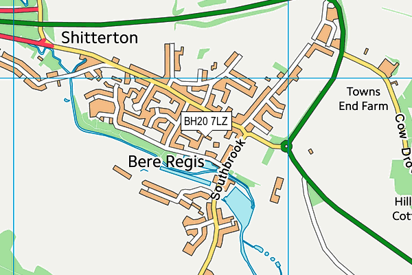 BH20 7LZ map - OS VectorMap District (Ordnance Survey)