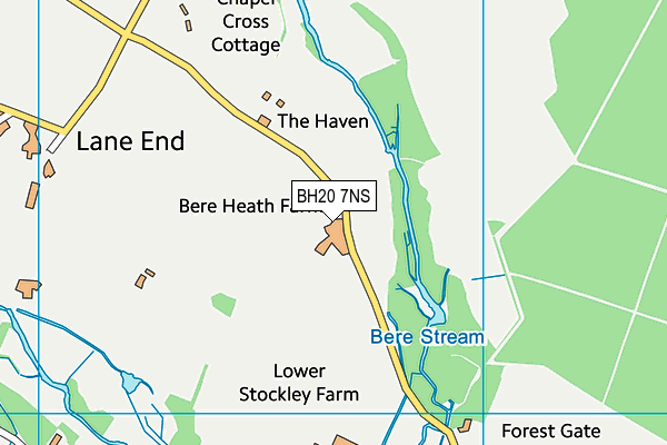 BH20 7NS map - OS VectorMap District (Ordnance Survey)