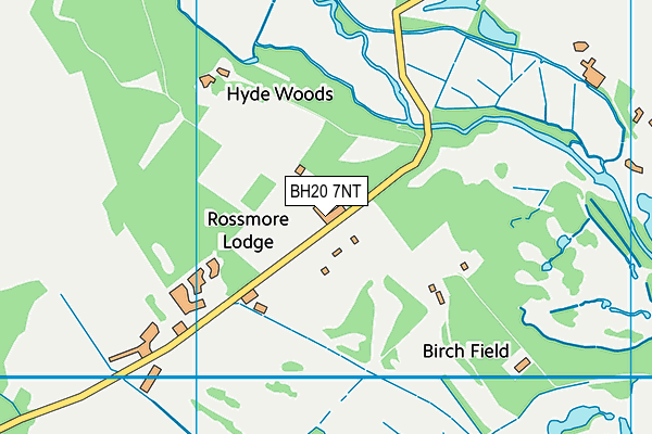 The Dorset Golf Resort map (BH20 7NT) - OS VectorMap District (Ordnance Survey)
