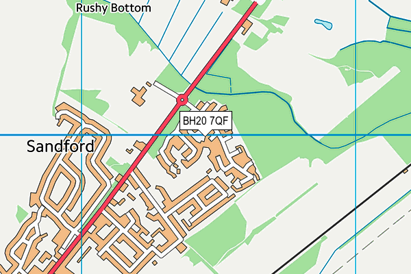 BH20 7QF map - OS VectorMap District (Ordnance Survey)