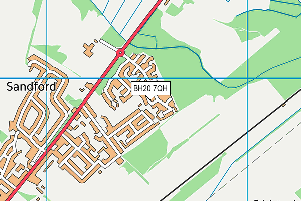 BH20 7QH map - OS VectorMap District (Ordnance Survey)