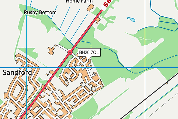 BH20 7QL map - OS VectorMap District (Ordnance Survey)