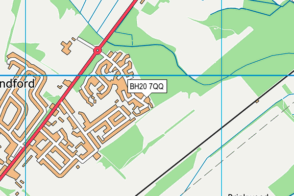 BH20 7QQ map - OS VectorMap District (Ordnance Survey)