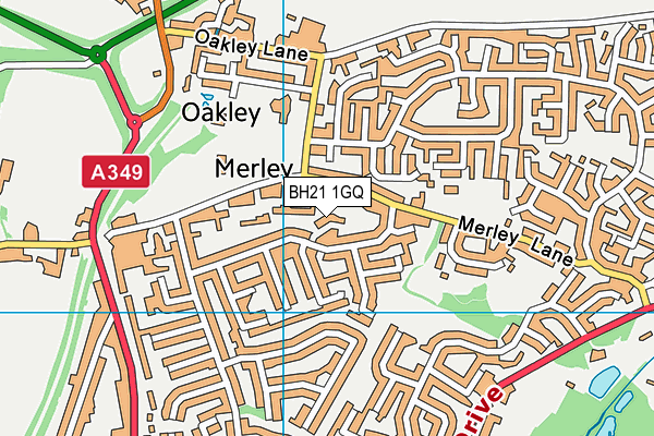 BH21 1GQ map - OS VectorMap District (Ordnance Survey)