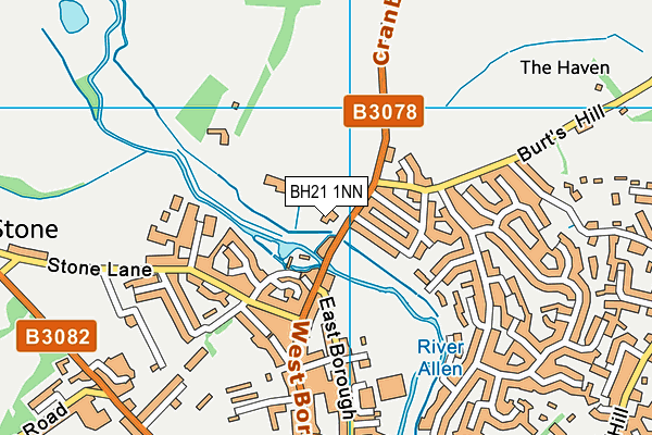 BH21 1NN map - OS VectorMap District (Ordnance Survey)