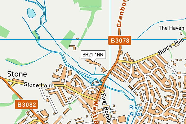 BH21 1NR map - OS VectorMap District (Ordnance Survey)