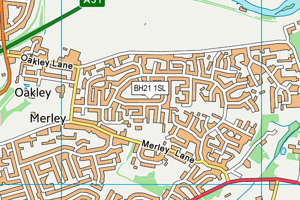 BH21 1SL map - OS VectorMap District (Ordnance Survey)