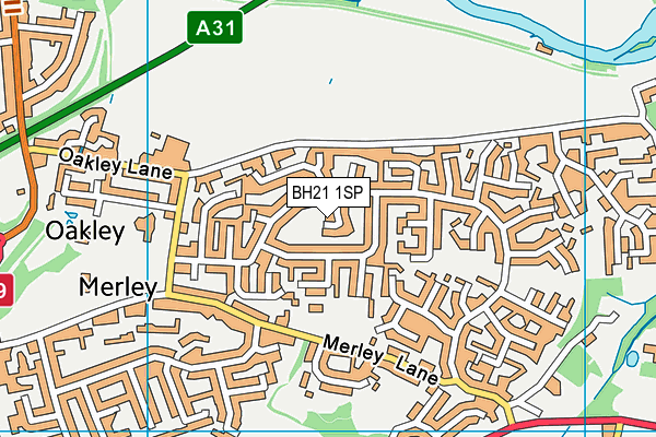 BH21 1SP map - OS VectorMap District (Ordnance Survey)