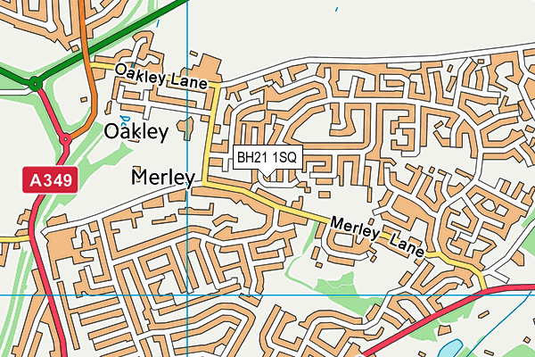 BH21 1SQ map - OS VectorMap District (Ordnance Survey)