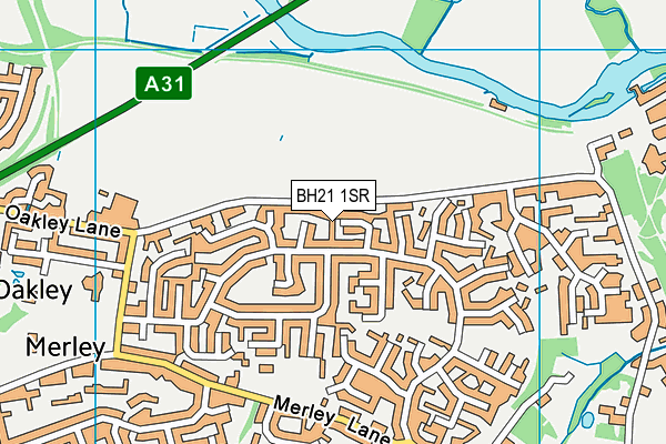 BH21 1SR map - OS VectorMap District (Ordnance Survey)