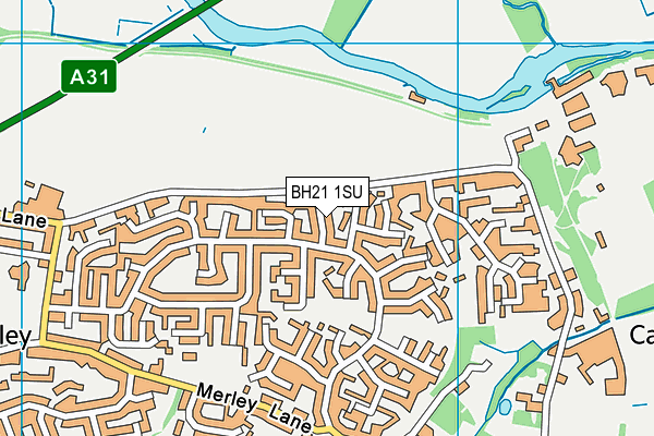 BH21 1SU map - OS VectorMap District (Ordnance Survey)