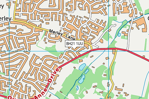 BH21 1UU map - OS VectorMap District (Ordnance Survey)