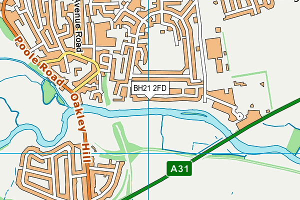 BH21 2FD map - OS VectorMap District (Ordnance Survey)