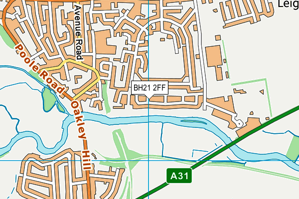 BH21 2FF map - OS VectorMap District (Ordnance Survey)