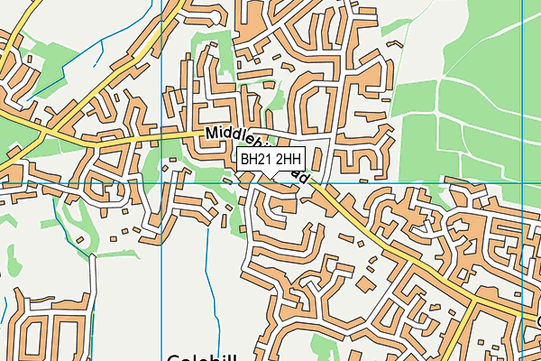 BH21 2HH map - OS VectorMap District (Ordnance Survey)