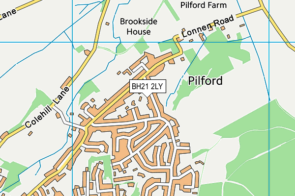 BH21 2LY map - OS VectorMap District (Ordnance Survey)