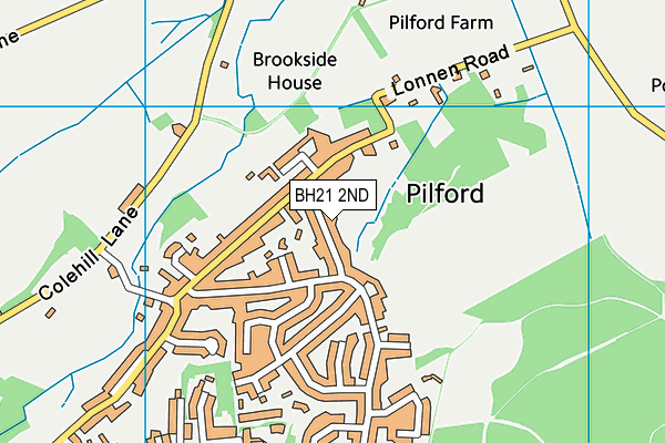 BH21 2ND map - OS VectorMap District (Ordnance Survey)