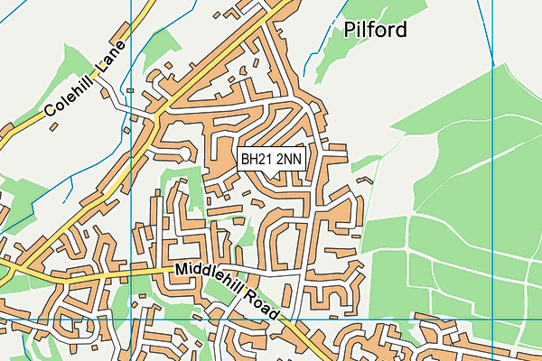 BH21 2NN map - OS VectorMap District (Ordnance Survey)