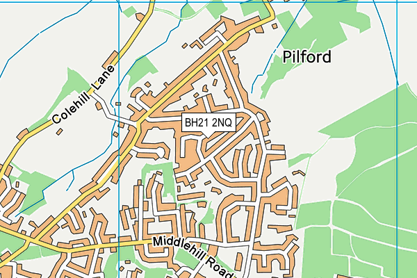 BH21 2NQ map - OS VectorMap District (Ordnance Survey)