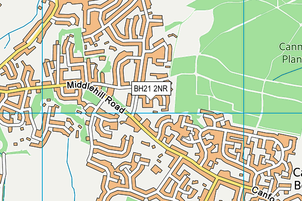 BH21 2NR map - OS VectorMap District (Ordnance Survey)