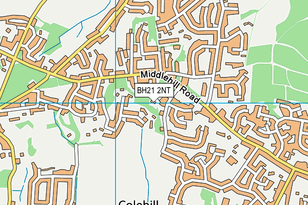 BH21 2NT map - OS VectorMap District (Ordnance Survey)