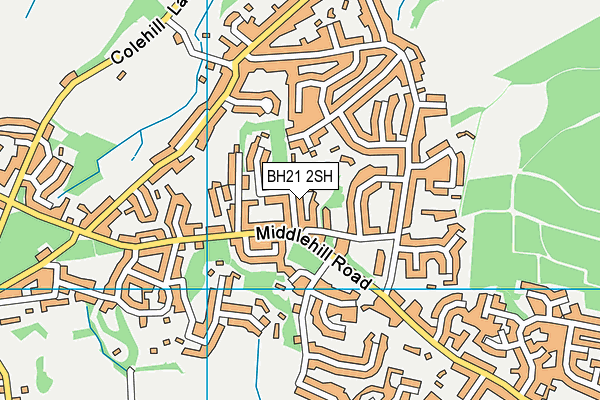 BH21 2SH map - OS VectorMap District (Ordnance Survey)