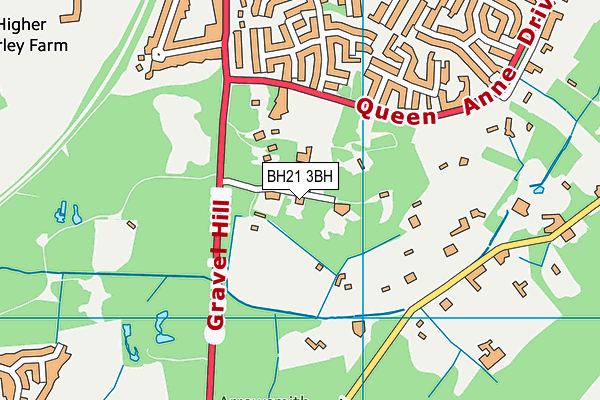 BH21 3BH map - OS VectorMap District (Ordnance Survey)