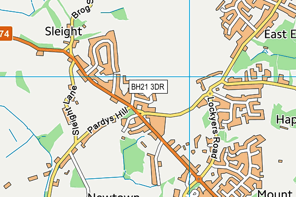 BH21 3DR map - OS VectorMap District (Ordnance Survey)