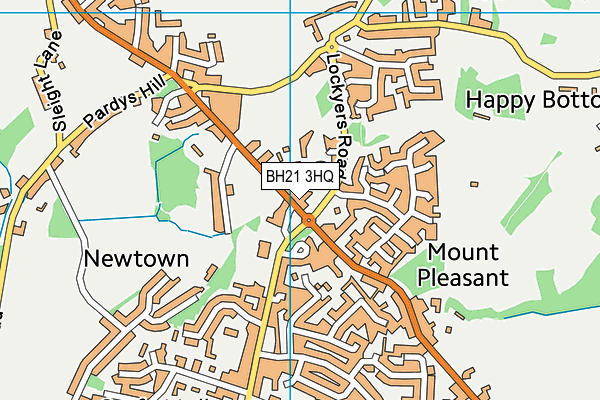 Lockyer's Middle School map (BH21 3HQ) - OS VectorMap District (Ordnance Survey)