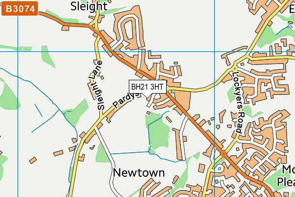 BH21 3HT map - OS VectorMap District (Ordnance Survey)