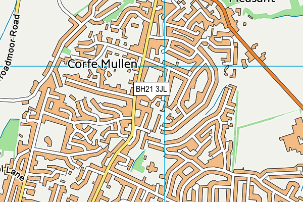 BH21 3JL map - OS VectorMap District (Ordnance Survey)