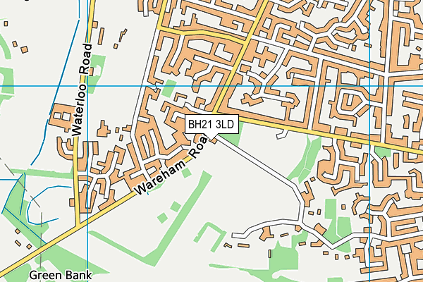 BH21 3LD map - OS VectorMap District (Ordnance Survey)