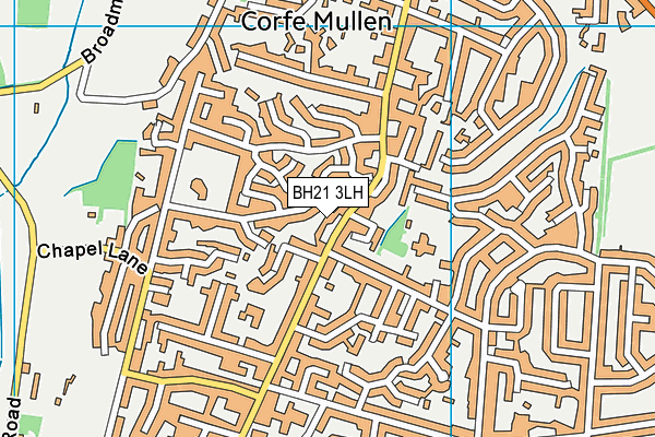 BH21 3LH map - OS VectorMap District (Ordnance Survey)