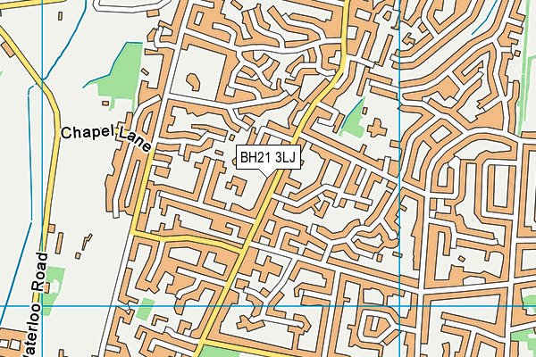 BH21 3LJ map - OS VectorMap District (Ordnance Survey)