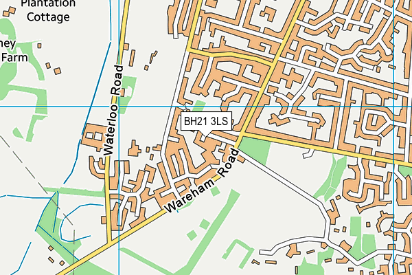 BH21 3LS map - OS VectorMap District (Ordnance Survey)