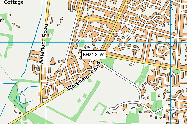 BH21 3LW map - OS VectorMap District (Ordnance Survey)