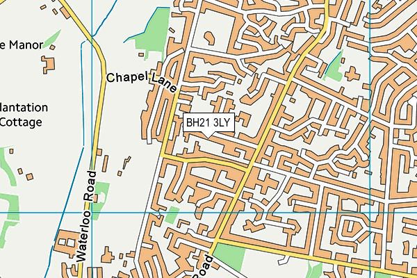 BH21 3LY map - OS VectorMap District (Ordnance Survey)